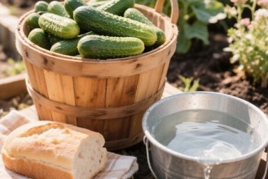 Дачники, бросаем хлеб в воду на ночь: Утром кормим огурцы - плодами валят до самых морозов