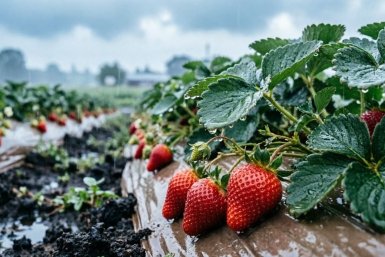 Клубнике в сезон дождей – обязательно: 10 г в воду – ягоды не загниют и не раскиснут
