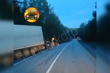ДТП с участием двух фур произошло на Култукском тракте Шелеховского района
