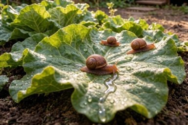Слизни и улитки прыгают в ловушку сами: Беру бутылку и наливаю "вкусняшку"