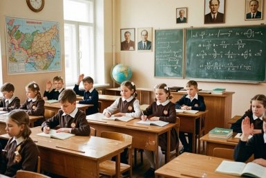 Школьники создано при помощи ИИ
