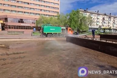 После работ фонтан снова запустят в работу скрин-шот из видео тг-канал (18+) Александра Дубровина