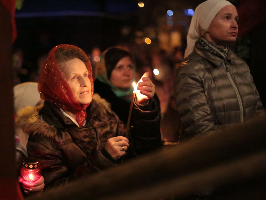 Пасху Христову отпраздновали в храме святой блаженной Ксении Петербуржской в Иркутске, Фото с места события собственное