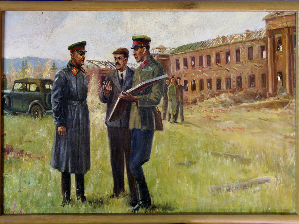 Стены училища "хранили" картину "Ворошилов в Иркутске", Фото с места события из других источников