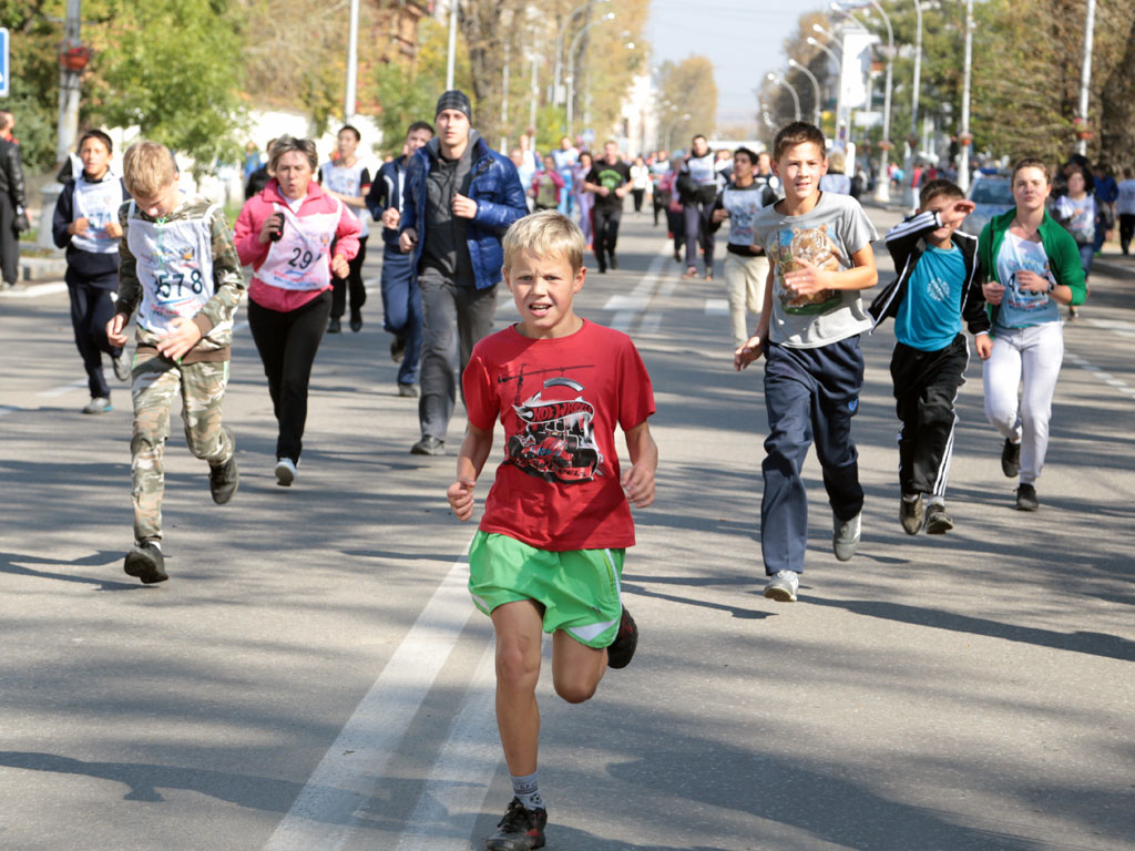 Массовый бег по улицам Иркутска, Фото с места события собственное