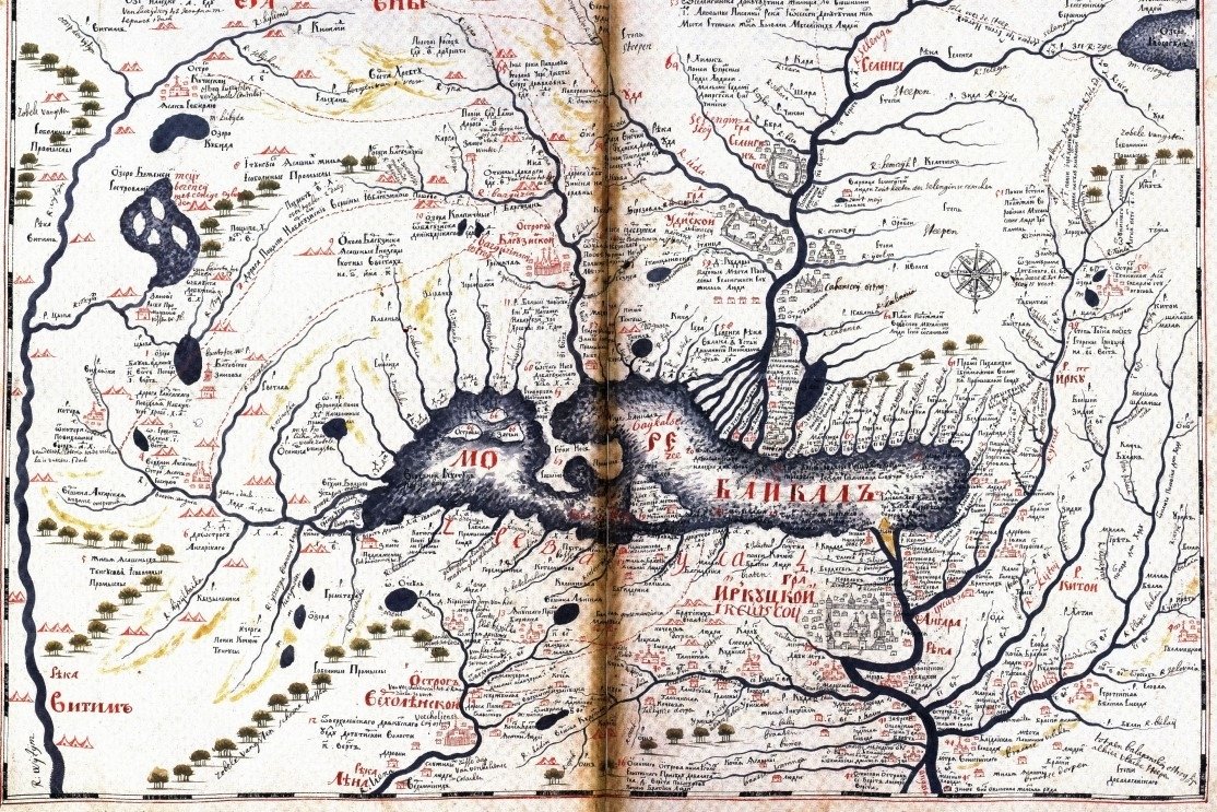 скриншот карты Море Байкалъ, С.У. Ремезов