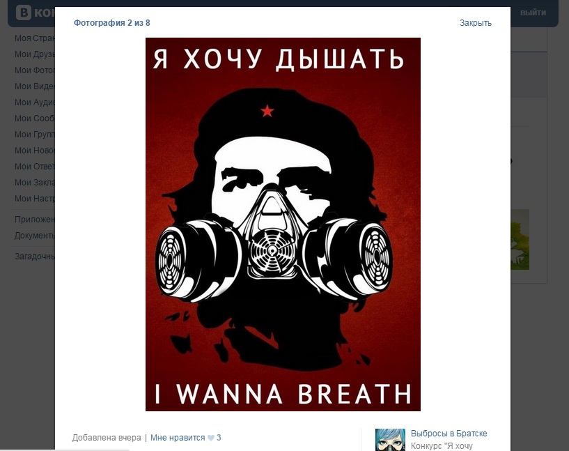 Страдающие от выбросов жители Братска в Приангарье придумывают стикеры про чистый воздух, Фото с места события из других источников