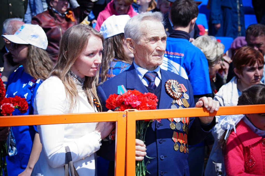 Ветеран Великой Отечественной войны, Фото с места события собственное