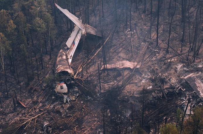 Место крушения  Пресс-служба МЧС России 