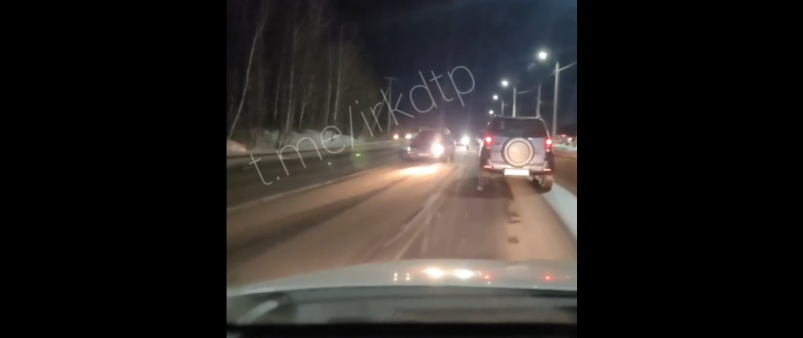 Массовое ДТП спровоцировало сильную пробку в сторону Березового в Иркутске