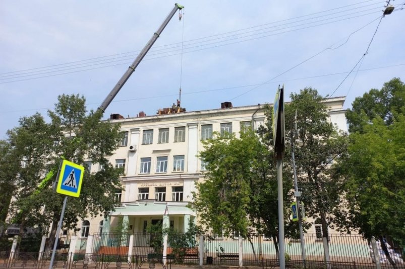 Школу №10 капитально ремонтируют в Ангарске по партпроекту "Новая школа"