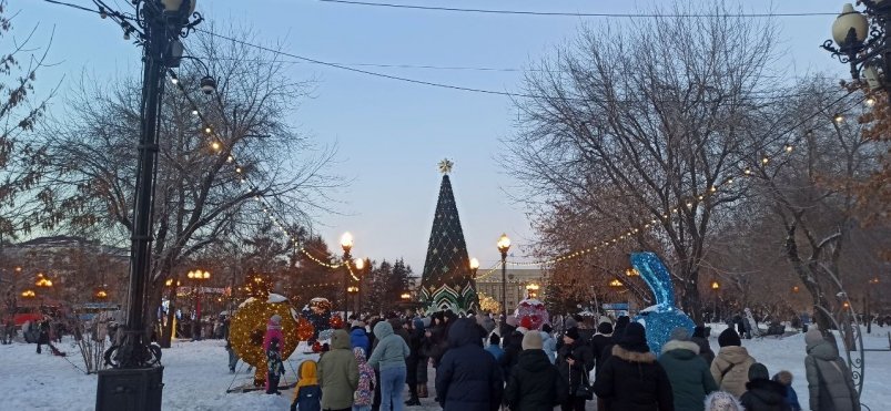 Торжественное открытие главной елки Иркутска состоялось в сквере Кирова